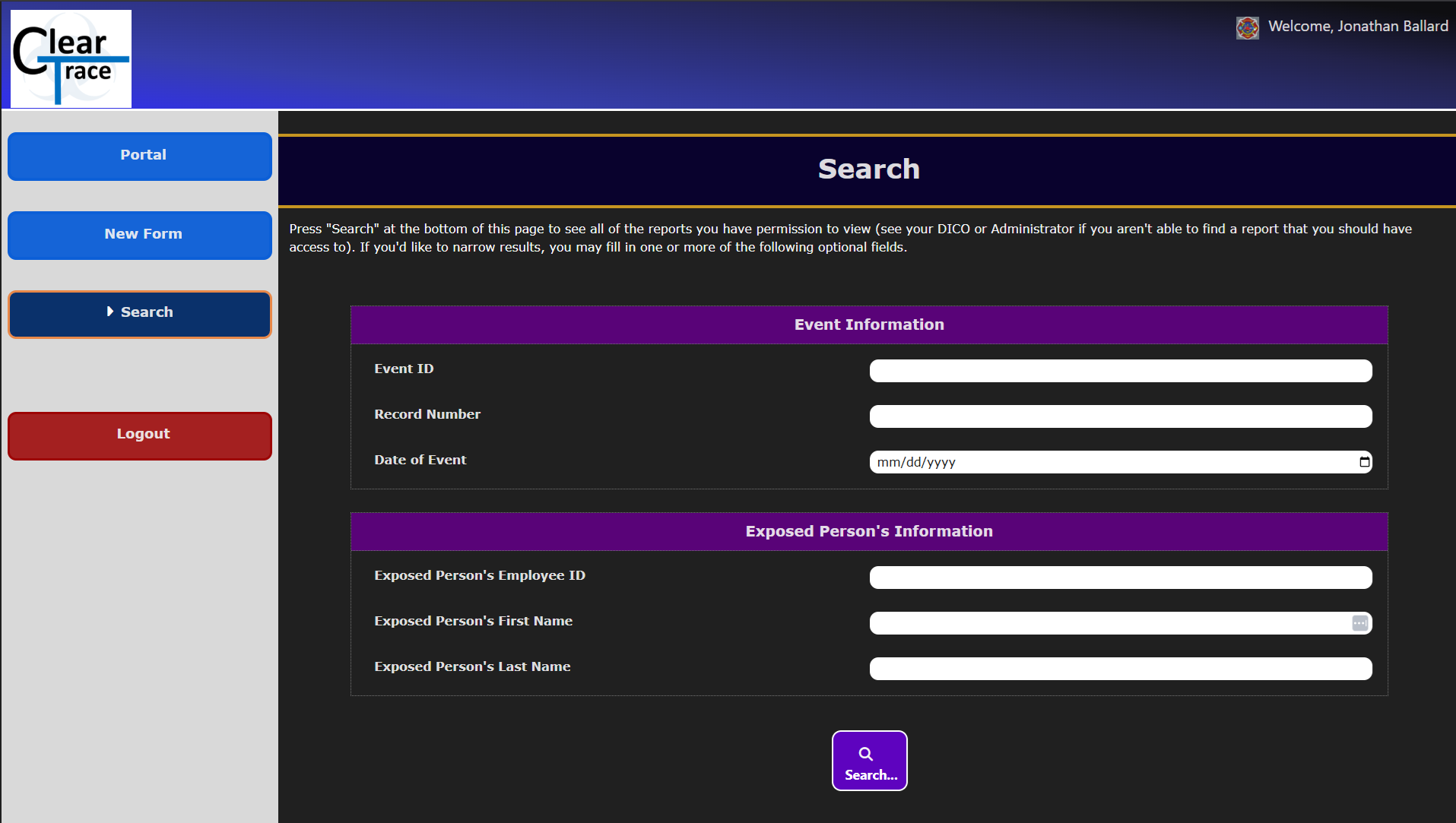 ClearTrace screenshot